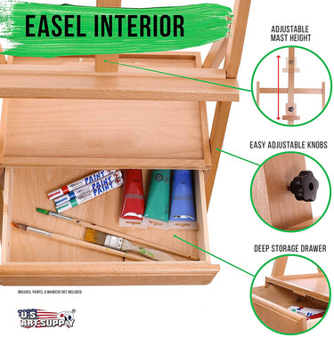 Wooden Easel With Storage Draw - The Shopsite